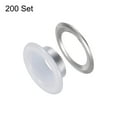 thumbnail image 3 of Juego de 200 Ojales Redondos de Metal 10mm con Arandelas para Ropa Zapatos Cuero Lona Blanco Unique Bargains, 3 of 7