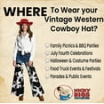 thumbnail image 4 of Nicky Bigs Novelties Adult Red Western Cowboy Hat Costume Accessory, 4 of 8