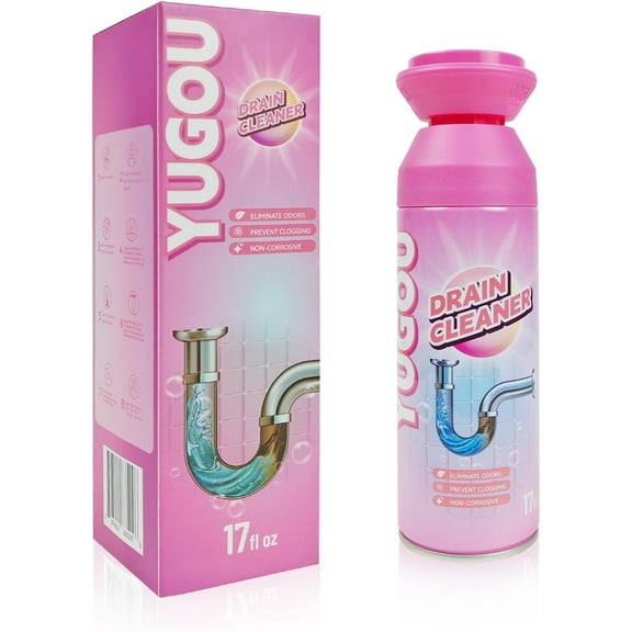 Foaming Drain Cleaner, Sink Cleaner and Deodorizer, Drain Clog Remover for Kitchen Sinks, Shower Drains, Tubs (1pcs)