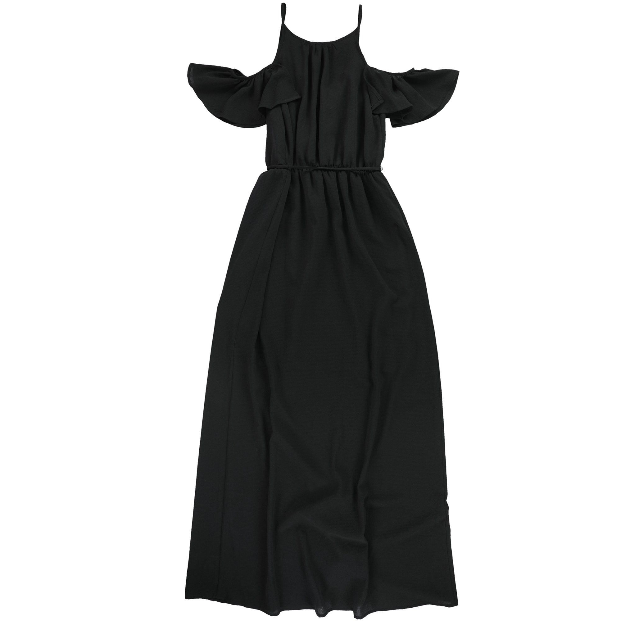 Robe Noire Décolletée Bar III - épaules Dénudées, Taille Haute, Taille Basse - Taille M