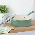 thumbnail image 2 of Martha Stewart Kitchen 4.5 Quart Nonstick Ceramic Saute Fry Pan with Lid, 2 of 13