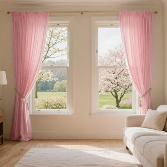 SMILETIME Velvet Curtains with Rod Pocket, Thermal Insulated Super Soft Privacy Noise Reducing Light-Filtering Velvet Curtains for Living Room Bedroom, 2 Panels