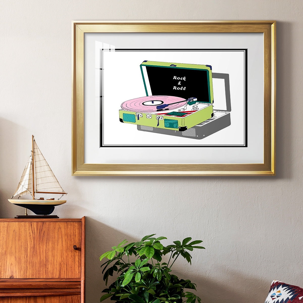 Record Shop II Premium Framed Print - Ready to Hang