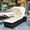 White, variant on Costway Iron Cushioned Top and Adjustable Chaise Lounge Chair, White