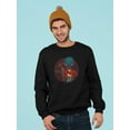 thumbnail image 2 of Cool Vintage Alien Design Sweatshirt Men -Image by Shutterstock, Male 5X-Large, 2 of 4