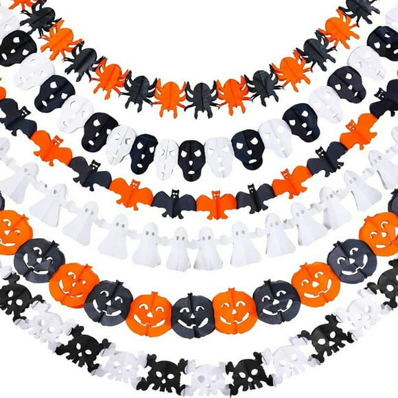 TopLLC Halloween Decor Fall Decor Halloween Prop Garland Flag Hanging Decor Hand Handle Banner Party Halloween Party Favor