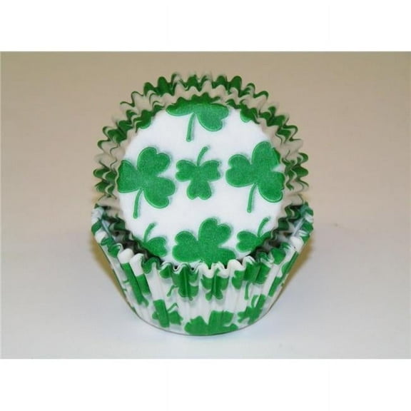 Viking -450C SHAMROCK DESIGN 1.25 x 2 in. Greaseproof Baking Cups with Shamrock Design - 1000 Piece