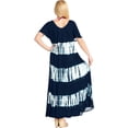thumbnail image 4 of HAPPY BAY Women's Loose Fashion House Wear Swing Dresses L-XL Denim, Tie Dye, 4 of 5