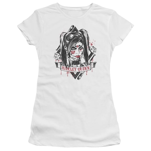 Batman Arkham Knight - Sugar Quinn - Juniors Teen Girls Cap Sleeve Shirt - XX-Large
