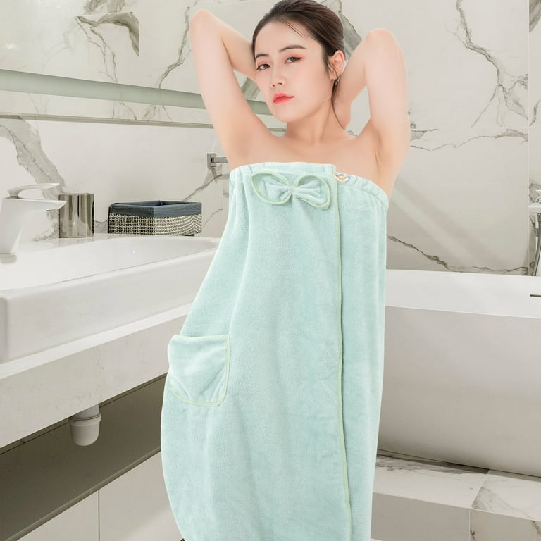 ZEHUANYU Coral Fleece Bathing Skirt Creative Female Shower Clothes