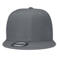 thumbnail image 5 of 2-pack Classic Snapback Hat Cap Hip Hop Style Flat Bill Blank Solid Color Adjustable Size Dark Grey & Dark Grey, 5 of 6