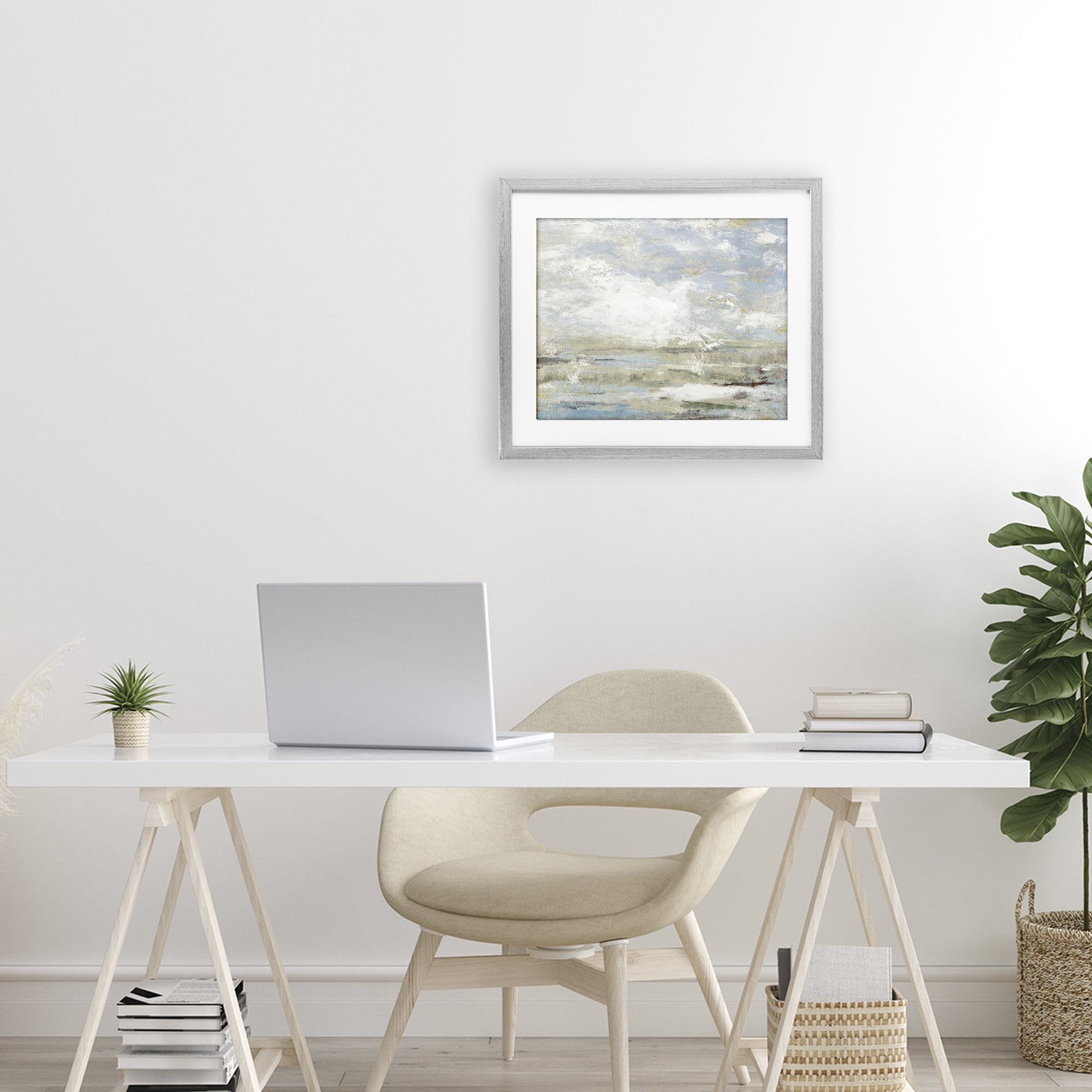 Stupell Industries Morning Mood Impression Gray Framed Print Under Glass, design by Lanie Loreth