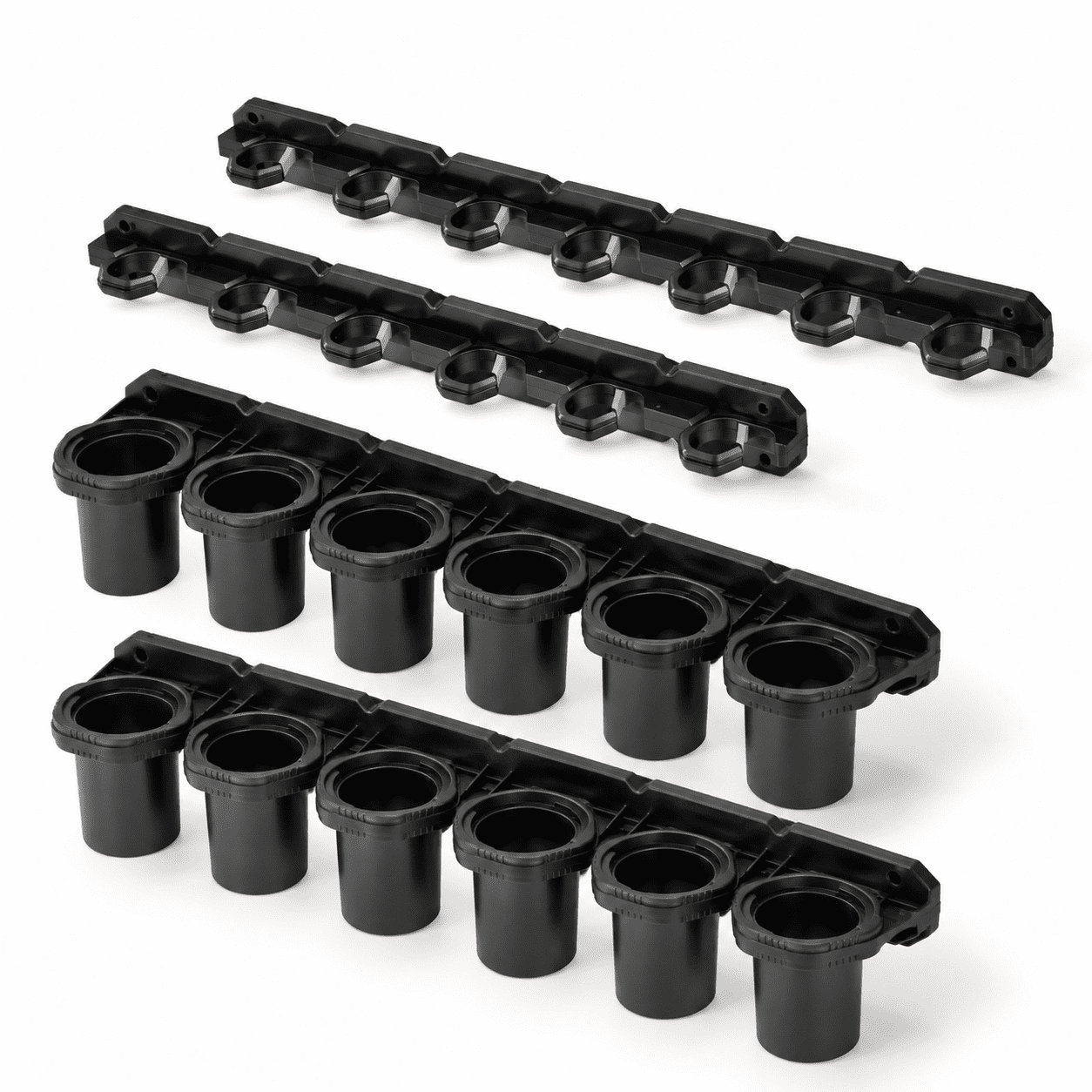 Black-2 3-Way Wall/Ceiling Mount Heavy Duty Fishing Rod Storage Rack