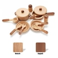 thumbnail image 2 of Juego de cocina Montessori Kitchen Toys WHOHOLL Wooden Play, 2 of 7