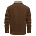 thumbnail image 2 of TACVASEN Men's Corduroy Jackets Sherpa Lined Winter Coats Thermal Warm Thick Fleece Jacket Casual Snap Button Lapel Collar Trucker Cargo Jackets with 5 Pockets, 2 of 8