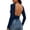 Navy, variant on Posijego Women's Long Sleeve Shirts Backless Tops Yoga Workout Tees Slim Casual Basic Tees Shirts Activewear Top for Women