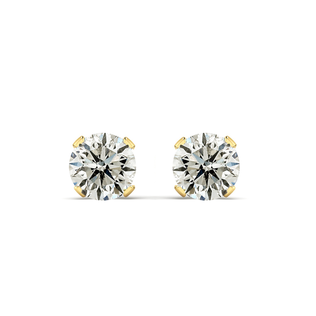 SuperJeweler Nearly 1/2 Carat Diamond Stud Earrings in 14 Karat Yellow Gold For Women