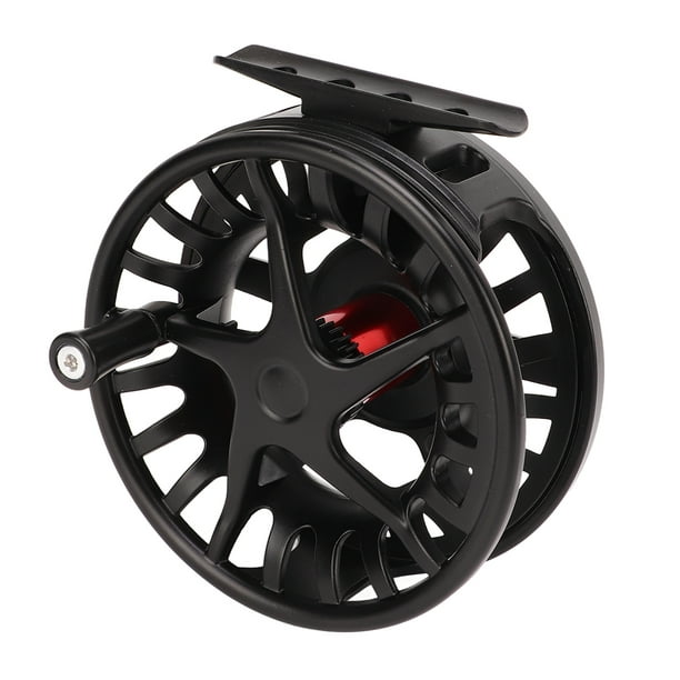 Fly Fishing Reel with Release Black Aluminium Alloy Large Line Capacity Fly  Reel Left Right Hand Interchangeable for Saltwater 
