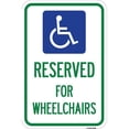 thumbnail image 1 of SignMission A-1218-23166 12 x 18 Po Panneau en Aluminium - Réservé aux Fauteuils Roulants avec Graphique, 1 of 1