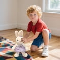 thumbnail image 4 of Gytml Bunny Stuffed Animal Plush Toys, 12In Easter Plush Bunny Soft Cuddly Toy Cute Rabbit Plush Toy Wearing Purple Dress For Girls Boys Bedroom Purple-A, 4 of 5