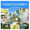 thumbnail image 4 of 7.5FT Patio Umbrella Outdoor Table Umbrella,Market Umbrella with 6 Sturdy Ribs, with Push Button Tilt and Crank for Garden, Lawn, Deck, Backyard & Pool (Red), 4 of 5