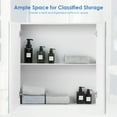 thumbnail image 6 of Costway Bathroom Cabinet Medicine Cabinet Wall Mount Double Door with Shelf and Mirror, 6 of 12