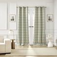 thumbnail image 6 of Sun Zero Edmund 2-pack Monochrome Brushstrokes Magnetic Closure 100% Blackout Grommet Curtain Panel Pair, 40"W x 84"L, Olive Green, 6 of 8