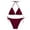 Red, variant on Women's Triangle Bikini Set Halter Side Tie String Swimsuits 2 Piece Bathing Suit