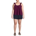thumbnail image 2 of Terra & Sky Women's Plus Size Ruffle Strap Tank Top, 2 of 5
