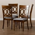 thumbnail image 3 of Baxton Studio LucieGrey and Brown Finished Wood 4-Piece Dining Chair Set, 3 of 7