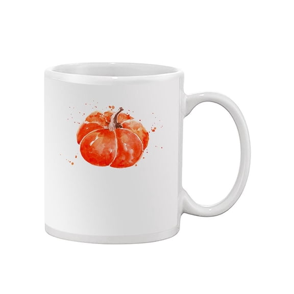 Watercolor Pumpkin  Mug  -Image by Shutterstock,