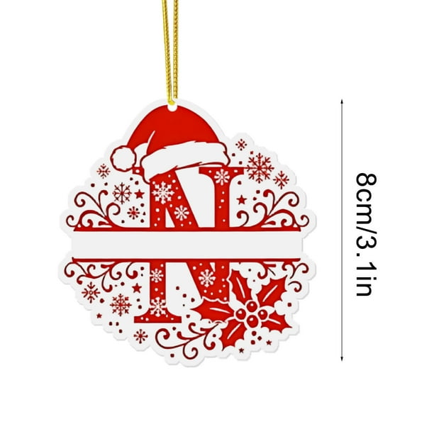 Decoraciones de Árbol de Navidad 26 Letras Decoraciones Colgantes de Navidad para Artesanías de Bricolaje