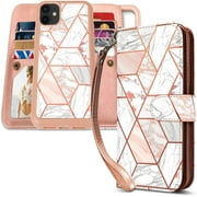 CASEOWL Compatible with iPhone 12 Case and iPhone 12 Pro Wallet Case Magnetic Detachable with 9 Card Slots Holder, Hand