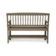 thumbnail image 6 of GDF Studio Kuhn Outdoor Acacia Wood Bench with Shelf, Gray, 6 of 7