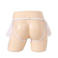 thumbnail image 4 of Tao Tao Men's Low Rise Briefs Shiny Metal Chain Tassel Thongs Feather Trim G-String Underpants White XL, 4 of 4