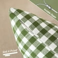 thumbnail image 2 of 20x20 Sage Green Farmhouse Plaid Pillow Covers Set of 2, Spring Outdoor Checkered Pillow Covers 20 x 20, Green and White Buffalo Plaid Decorative Throw Pillows (No Pillow Inserts), 2 of 6