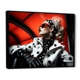 thumbnail image 2 of Designart "Red Stylish Woman Portrait II" Fashion Floater Framed Canvas Art Print, 2 of 7