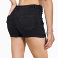 thumbnail image 4 of Women's Denim Shorts Mid Waisted Stretchy Slim Fit Jeans Y2K Trendy Summer Hot Jorts with Pockets, 4 of 5