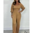 thumbnail image 6 of Jumpsuit for Womens Fashion Casual Solid Color Jumpsuit with Sleeves, 6 of 8