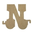 thumbnail image 1 of 9" Wooden Letter N Unfinished, Train Font, Craft Cutout 1/4" Thick, 1 of 2
