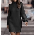 thumbnail image 1 of Ribbed Bodycon Sweater Dress, Casual Soft Ribbed Long Sleeve Bodycon Fashion For Female For Dating, 1 of 6