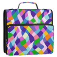 thumbnail image 5 of FORMRS Zipper Binder with Shoulder Strap 2-inch Ring 500 Sheet Capacity File Bag, Green Wavy Plaid, 5 of 5