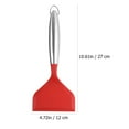 thumbnail image 2 of Baluue Red 430 Stainless Steel Handle Silicone Frying Spatula for Restaurant Kitchen 1 Pc, 2 of 6