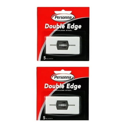 Personna Double Edge Blades Stainless Steel Refill Blades, 5 ct. (Pack of 2)