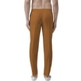 thumbnail image 3 of eloria Men's Premium Comfort Straight Fit Flat Front Dress Pant Pyjamas, Color: Rust 1, Size : 30, 3 of 6