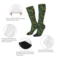 thumbnail image 6 of Fotbe Jungle Leopard Yellow print Women's Men's Novelty Crew Socks Cotton Socks Knee High Socks for Walking,Running,Nurses,Pregnancy, 6 of 9