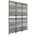 thumbnail image 2 of vidaXL Room Divider 3 Panels Grey Poly Rattan, 2 of 5