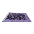 thumbnail image 2 of Ahgly Company Machine Washable Indoor Square Abstract Blue Modern Area Rugs, 8' Square, 2 of 4