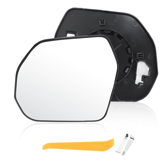 Left Side Heated Mirror Glass for Toyota Tundra Sequoia 2022-2025, Wing Rear View Mirror Glass 879070C010, Car Exterior Door Driver Side Mirror Glass with Backing Plate