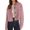 Pink, variant on Women's Faux Suede Cropped Jacket Casual Fall Fashion Button Down Winter Coats Outerwear Trendy Clothes